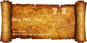 Ney Márta névjegykártya