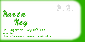 marta ney business card